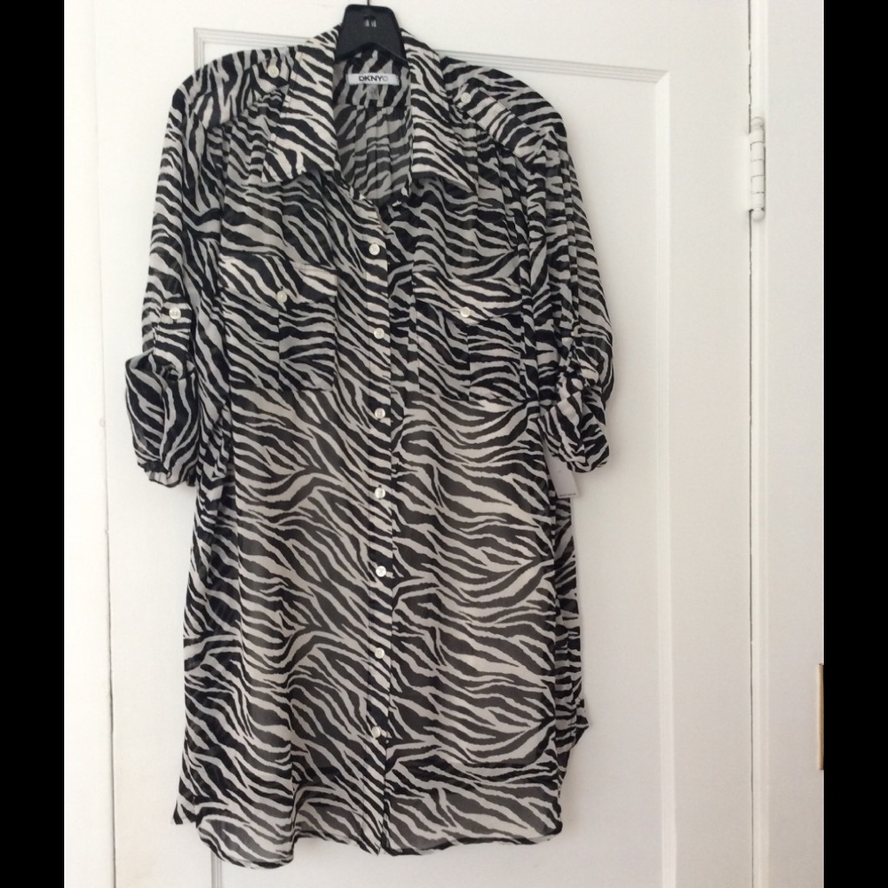 DKNYC Chiffon Blouse